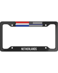 Netherlands US Law Enforcement Flag Car License Plate Frame