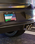 Uzbek American Flag Vanity Plate