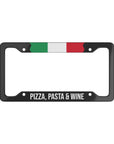Pizza, Pasta & Wine Italian Flag Car License Plate Frame