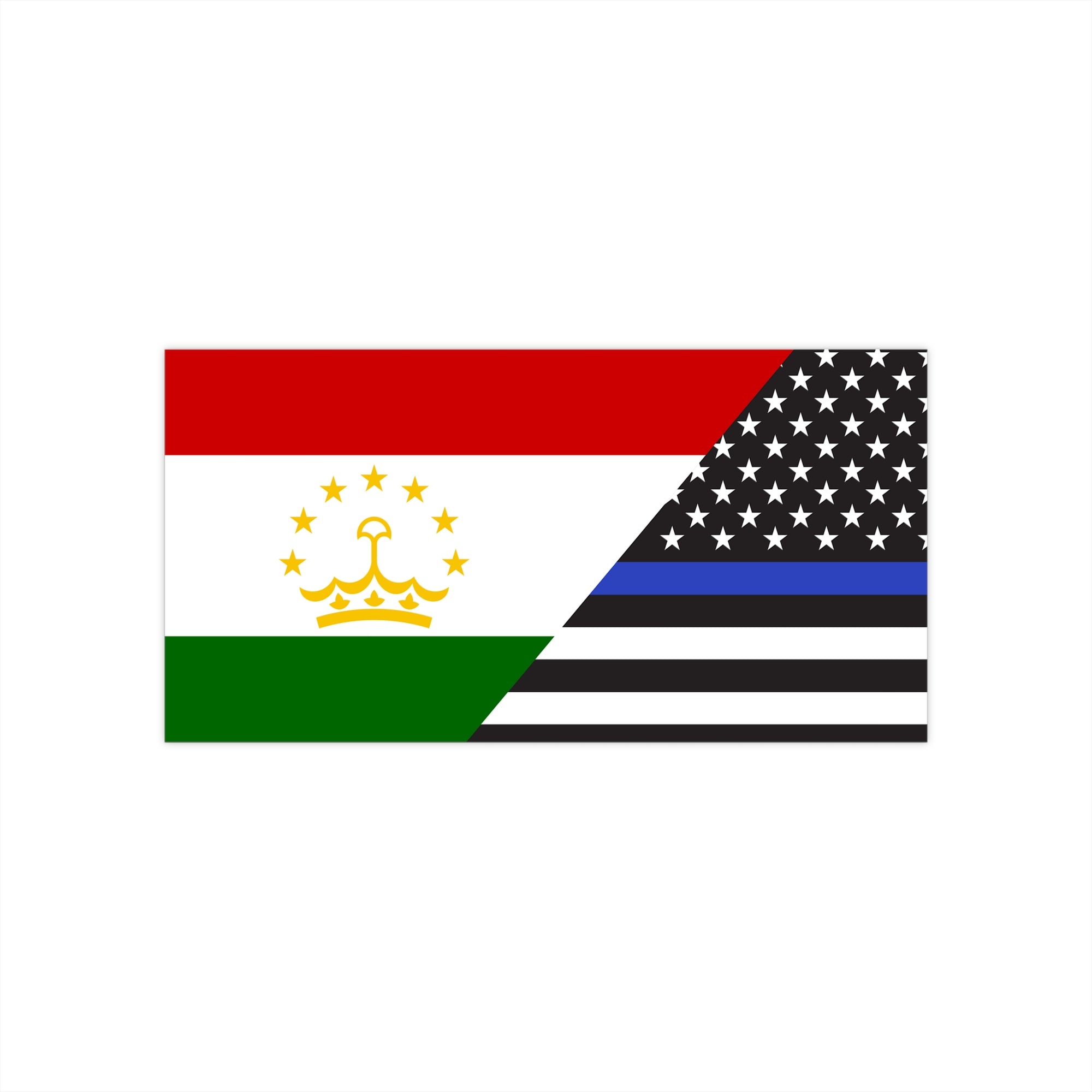 Tajiks Support US Police Flag Bumper Stickers