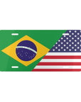 Brazil American Flag Vanity Plate
