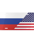 Russian American Flag Vanity Plate
