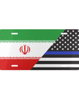 Iran Support Police Flag Vanity Plate