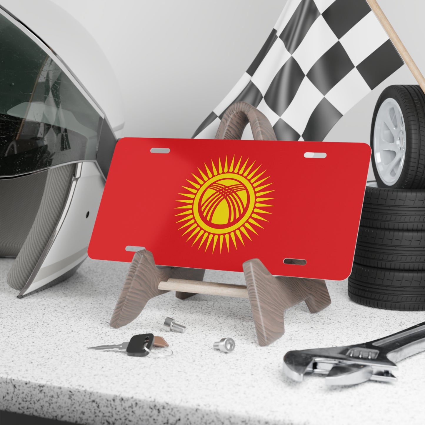 Kyrgyzstan New Flag Vanity Plate