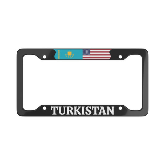 TURKISTAN with flag License Plate Frame