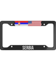 Serbia USA Flag Car Frame