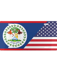 Belize USA Flag Vanity Plate