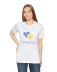 Ukraine Pixel Heart with a background Unisex T-Shirt