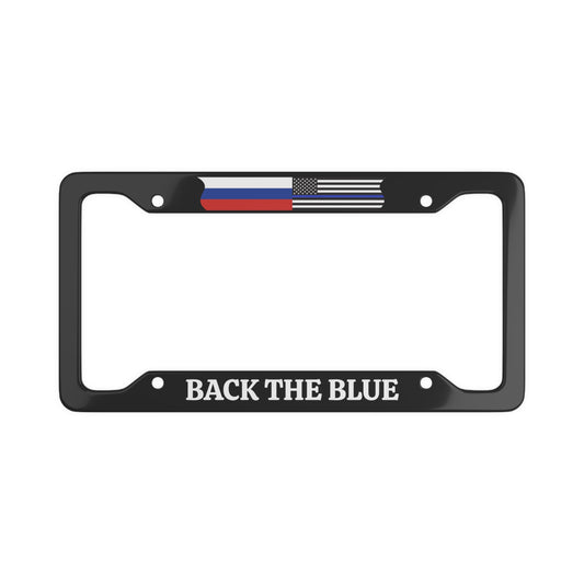 Russians Back the Blue, US Law Enforcement Appreciation License Plate Frame