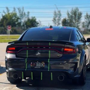 OSSETIA FLAG CAR FRAME ON DODGE CHARGER IN MIAMI