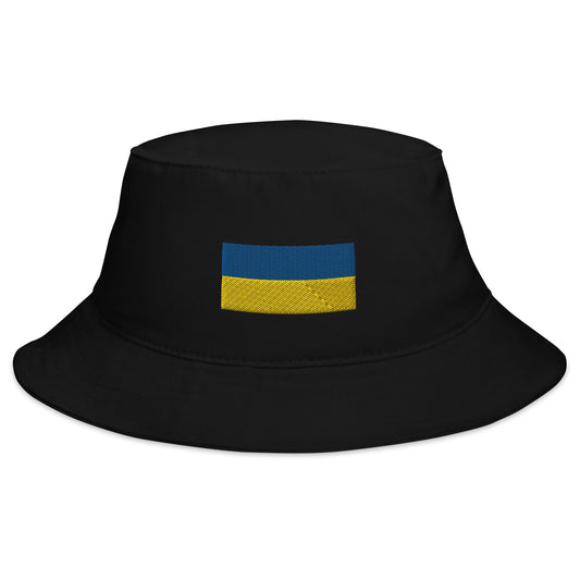 Ukrainian Flag Embroidery Bucket Hat