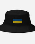 Ukrainian Flag Embroidery Bucket Hat