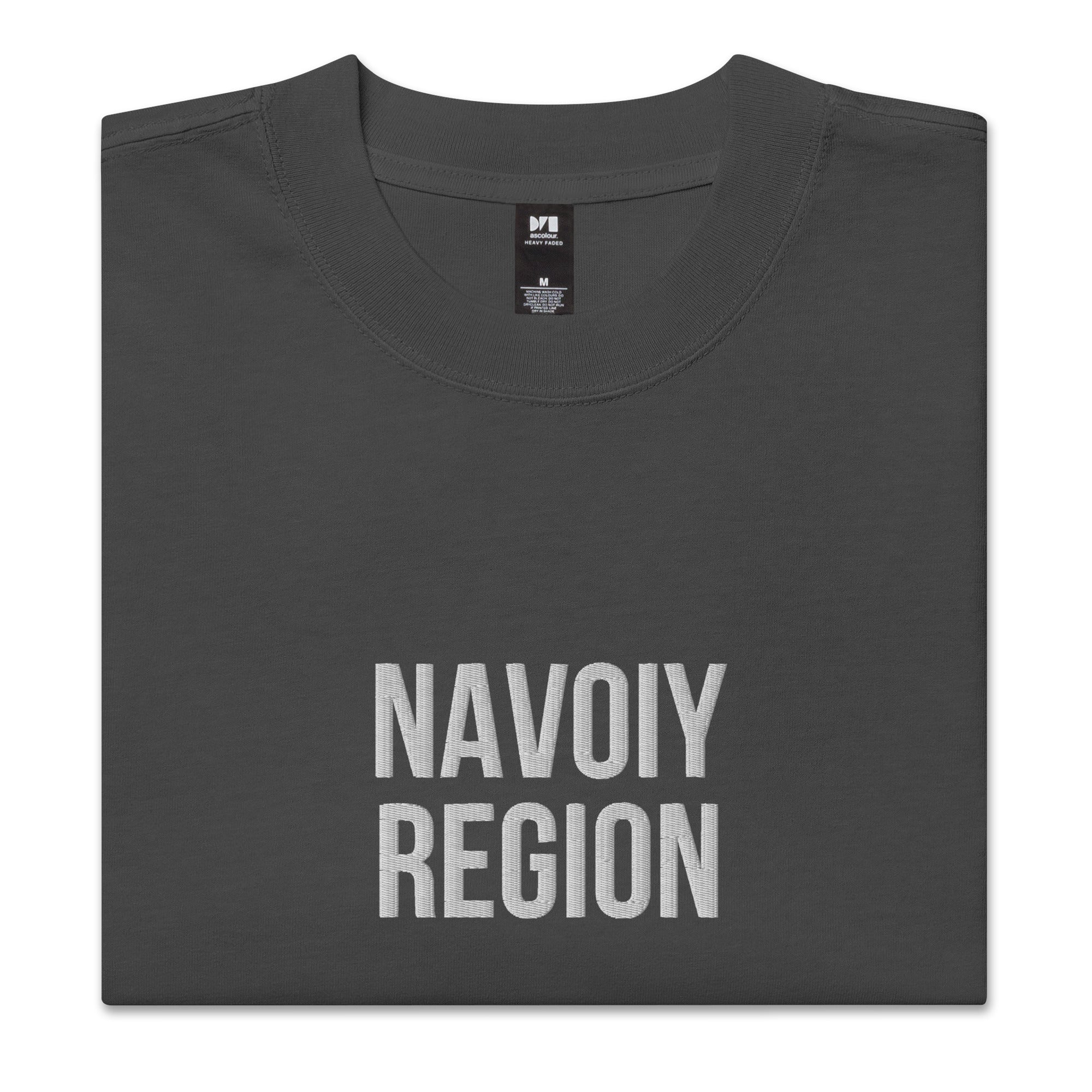 Navoiy Region UZB Embroidered Oversized faded t-shirt