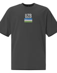 UZB Flag Side Emroidered Oversized T-shirt