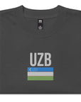 UZB Flag Side Emroidered Oversized T-shirt