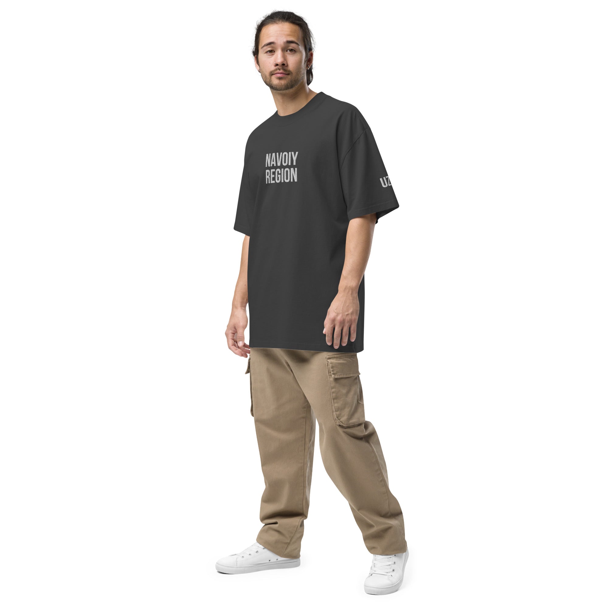 Navoiy Region UZB Embroidered Oversized faded t-shirt
