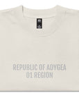 REPUBLIC OF ADYGEA 01 REGION Oversized faded t-shirt EMB