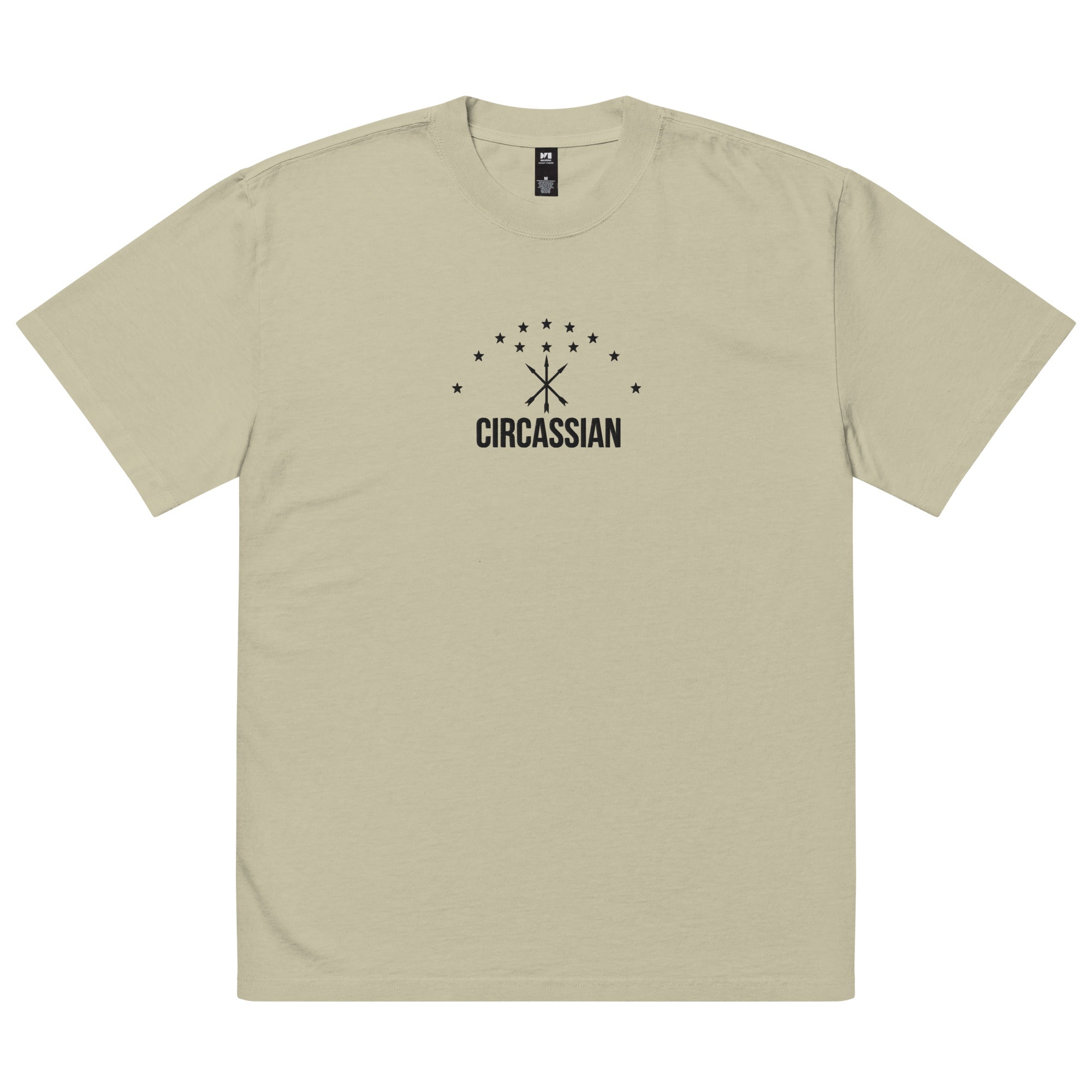Circassian Embroidered Oversized faded t-shirt