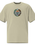 Uzbekistan Coat of Arm Embroidered Oversized faded t-shirt
