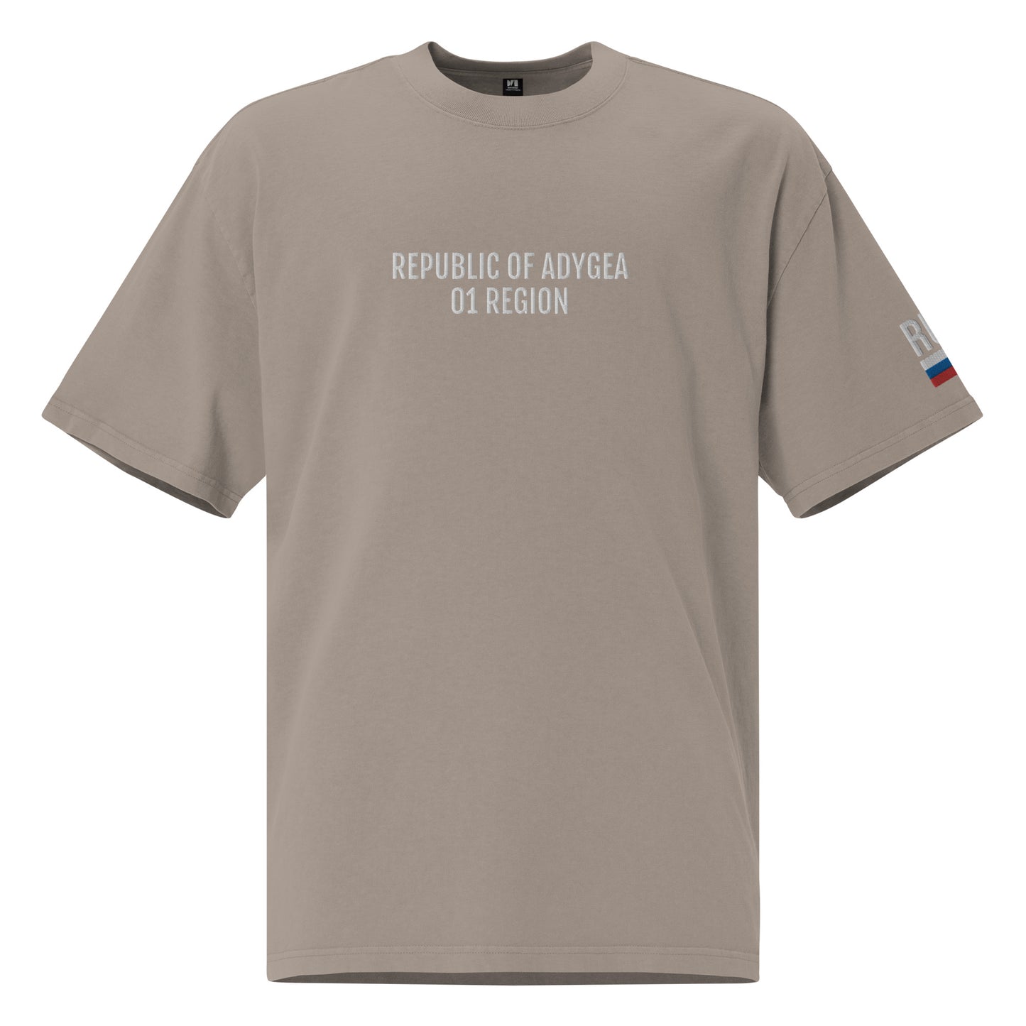 REPUBLIC OF ADYGEA 01 REGION Oversized faded t-shirt EMB