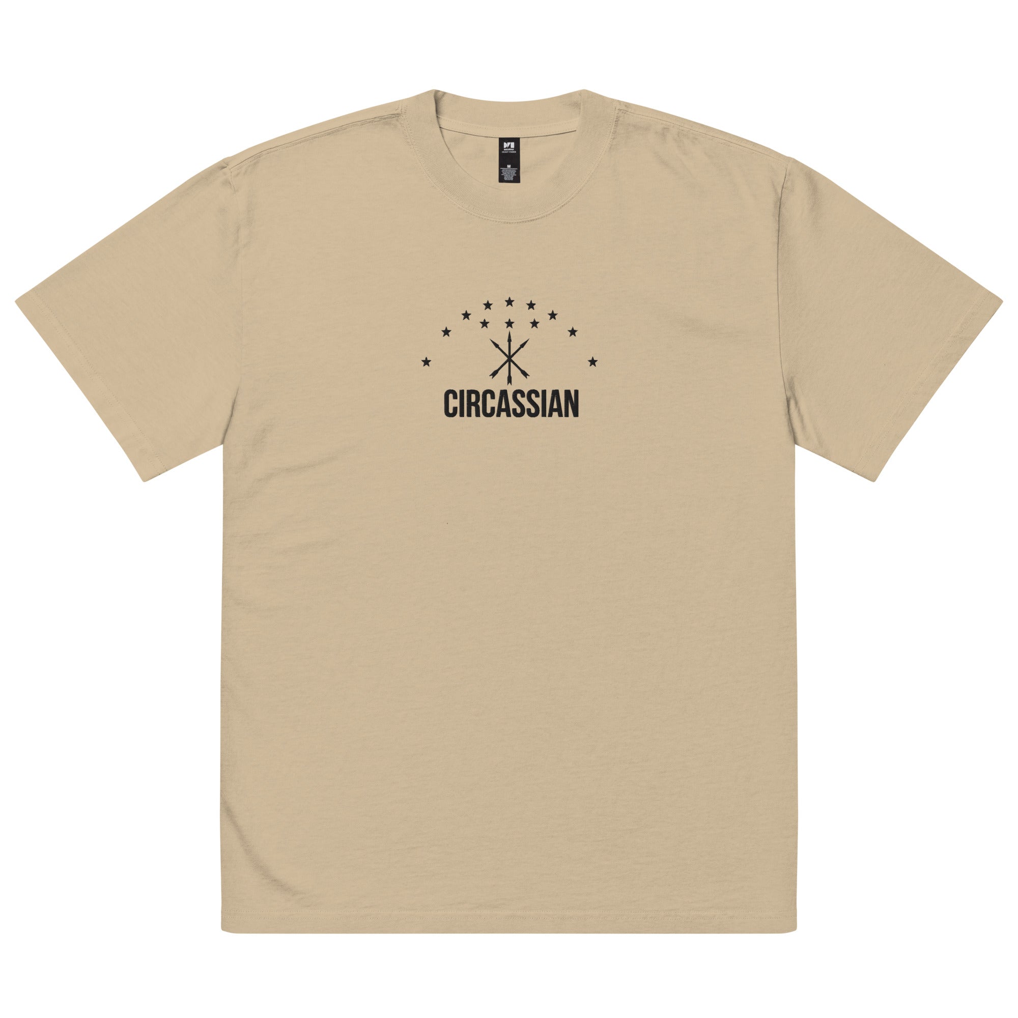 Circassian Embroidered Oversized faded t-shirt