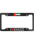 I LOVE KHUZI with flag License Plate Frame