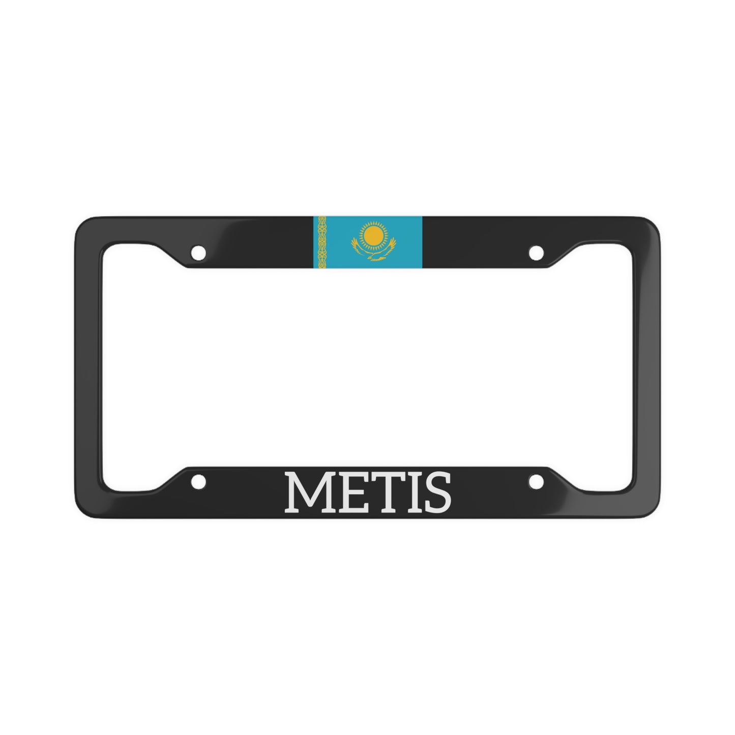 METIS with flag License Plate Frame