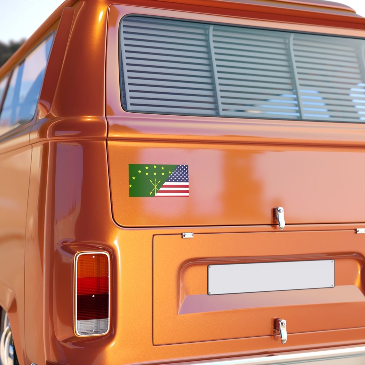 Adygea American Flag Bumper Sticker - Cultics