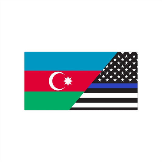 Azerbaijani Support US Police Flag Bumper Stickers - Cultics