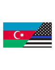 Azerbaijani Support US Police Flag Bumper Stickers - Cultics