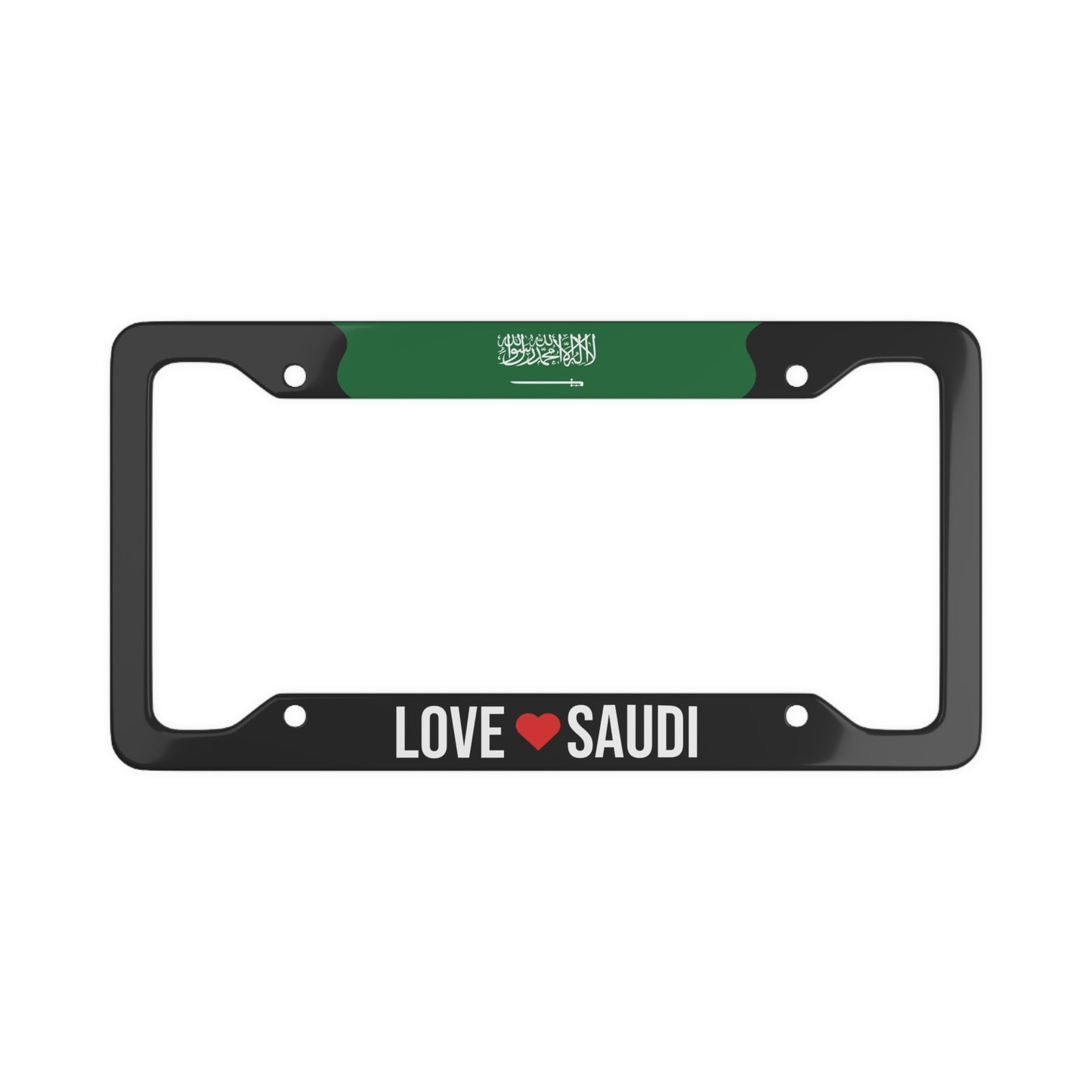 Love Saudi Premium License Plate Frame