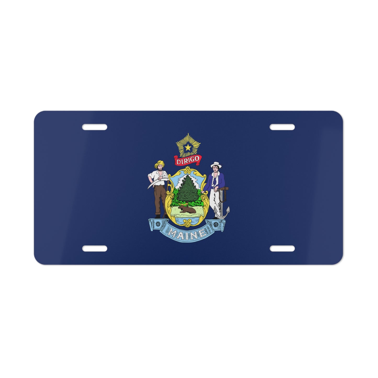 Maine State Flag, USA Vanity Plate