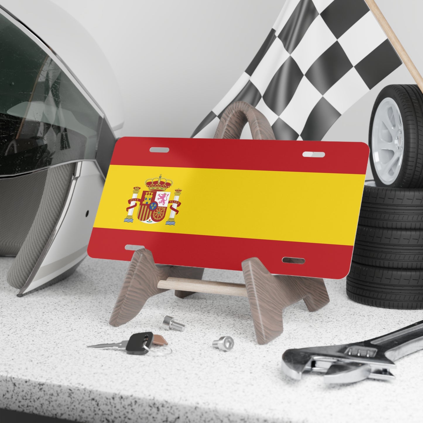 Spain Flag Vanity Plate