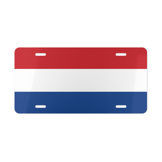 Netherlands Flag Vanity Plate