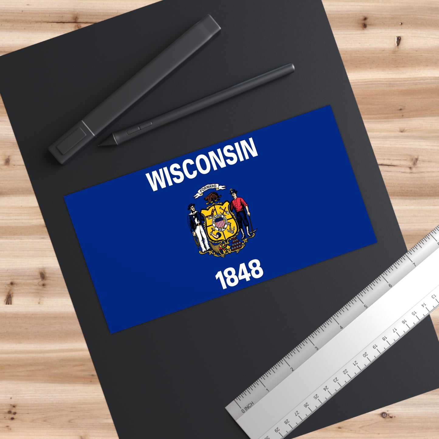 Wisconsin Flag Bumper Stickers