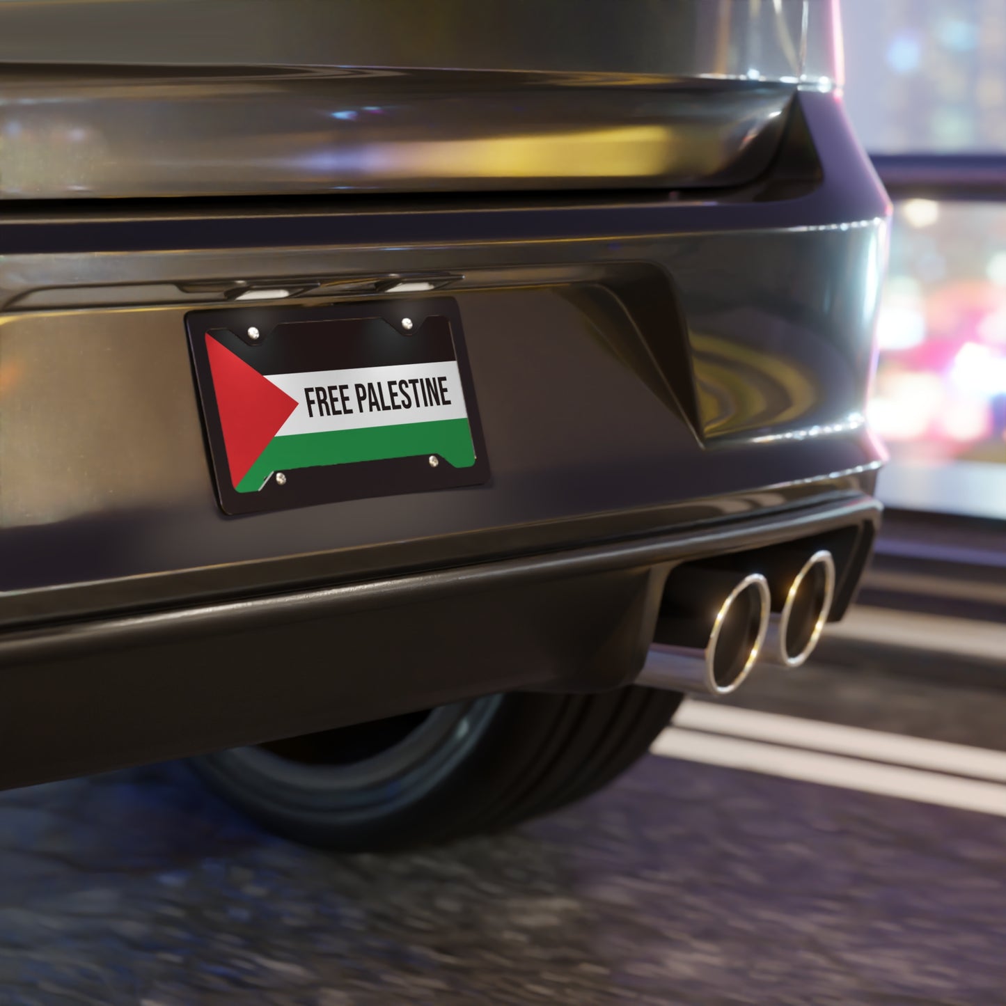 Free Palestine Flag Vanity Plate