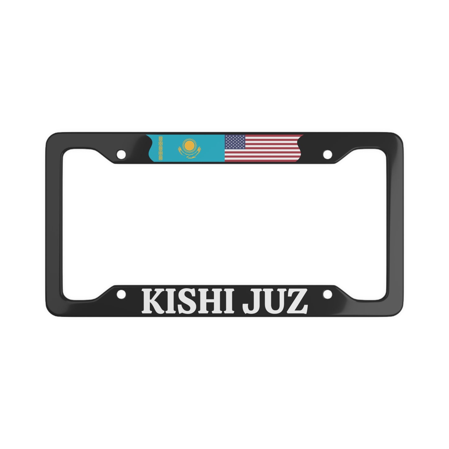 KISHI JUZ with flag License Plate Frame