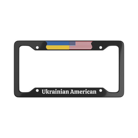 Ukrainian American License Plate Frame