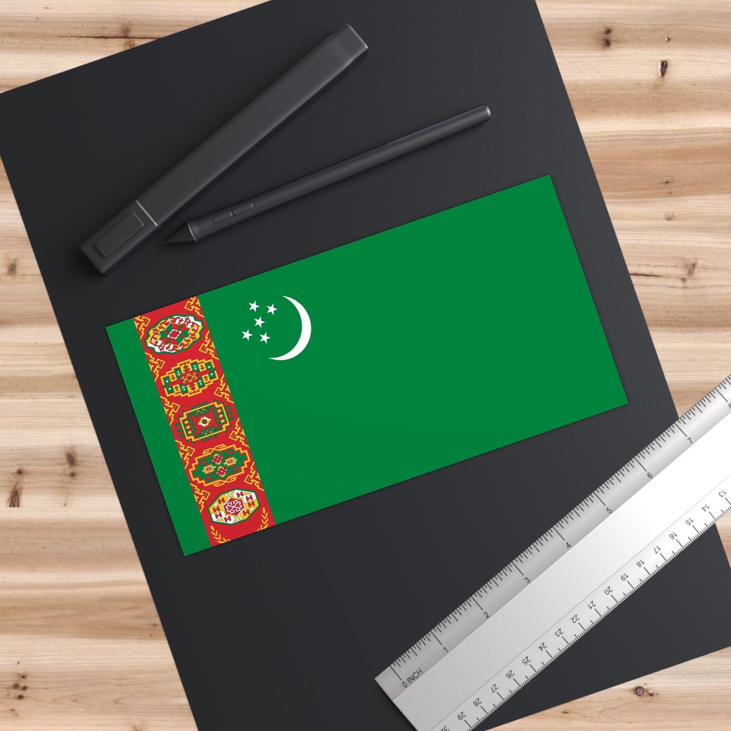 Turkmenistan Flag Bumper Stickers