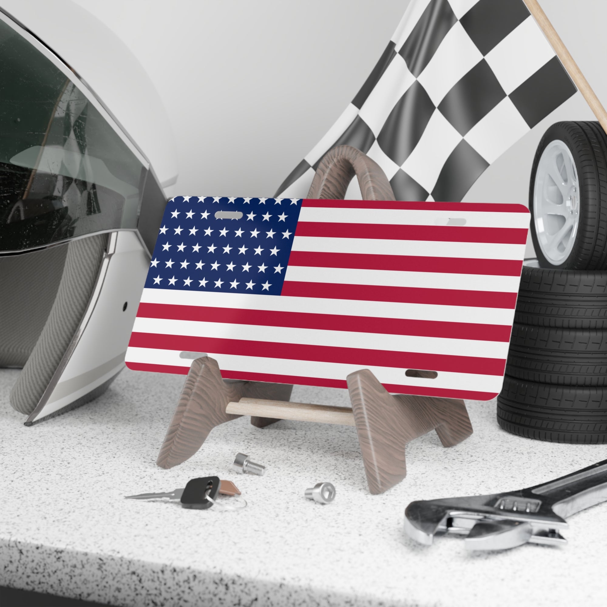 USA Flag Vanity Plate