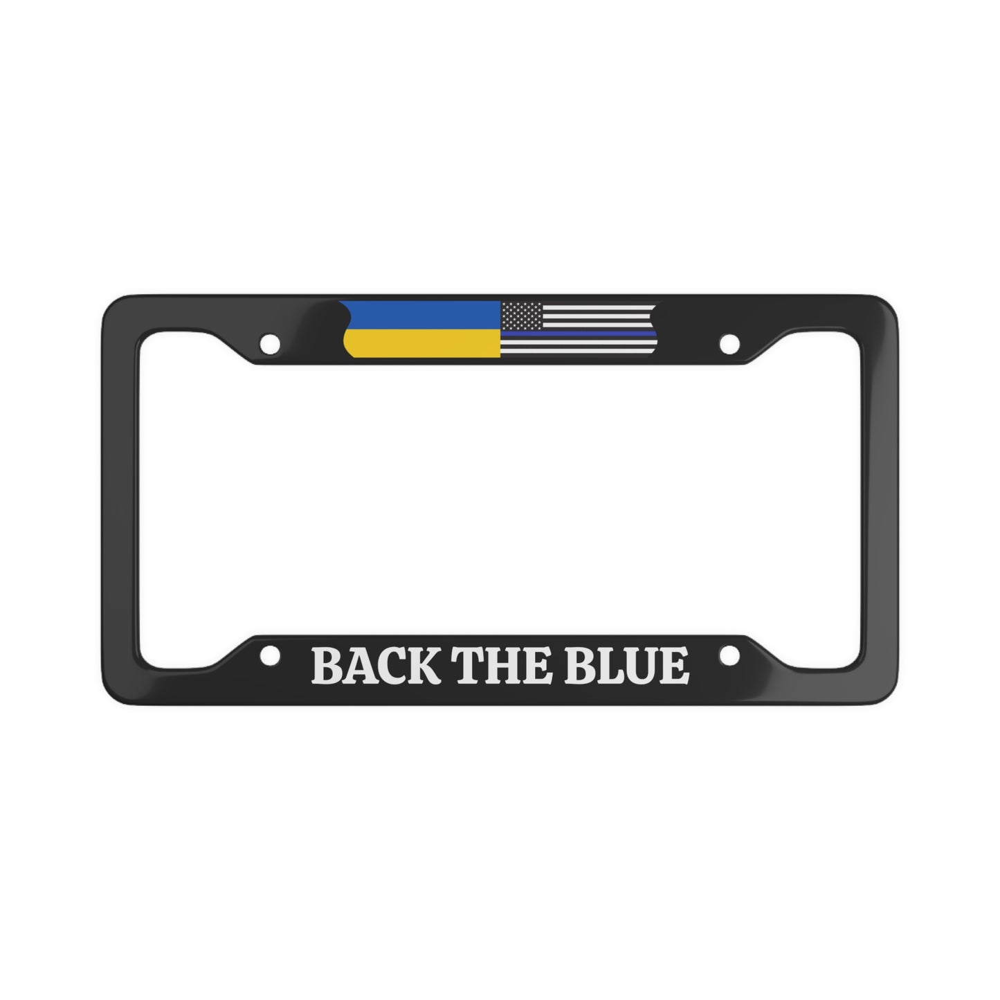 Ukraine Back the Blue, Law Enforcement Appreciation  License Plate Frame