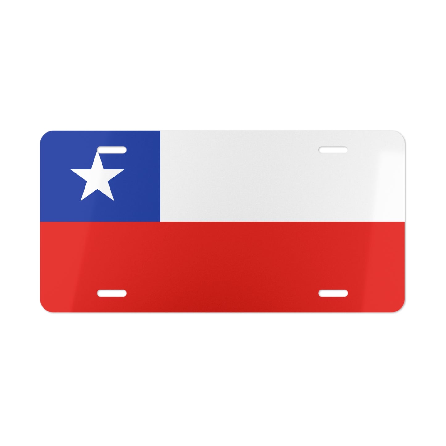 Chile Flag Vanity Plate