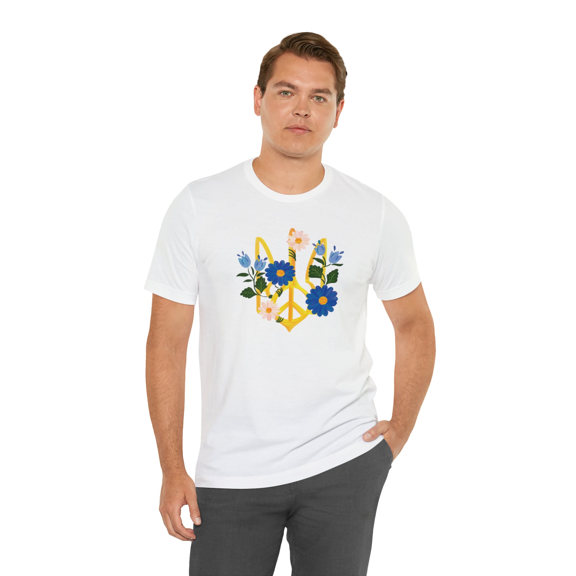 Floral Tryzub Unisex T-Shirt