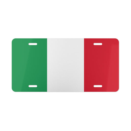 Italy Flag Vanity Plate