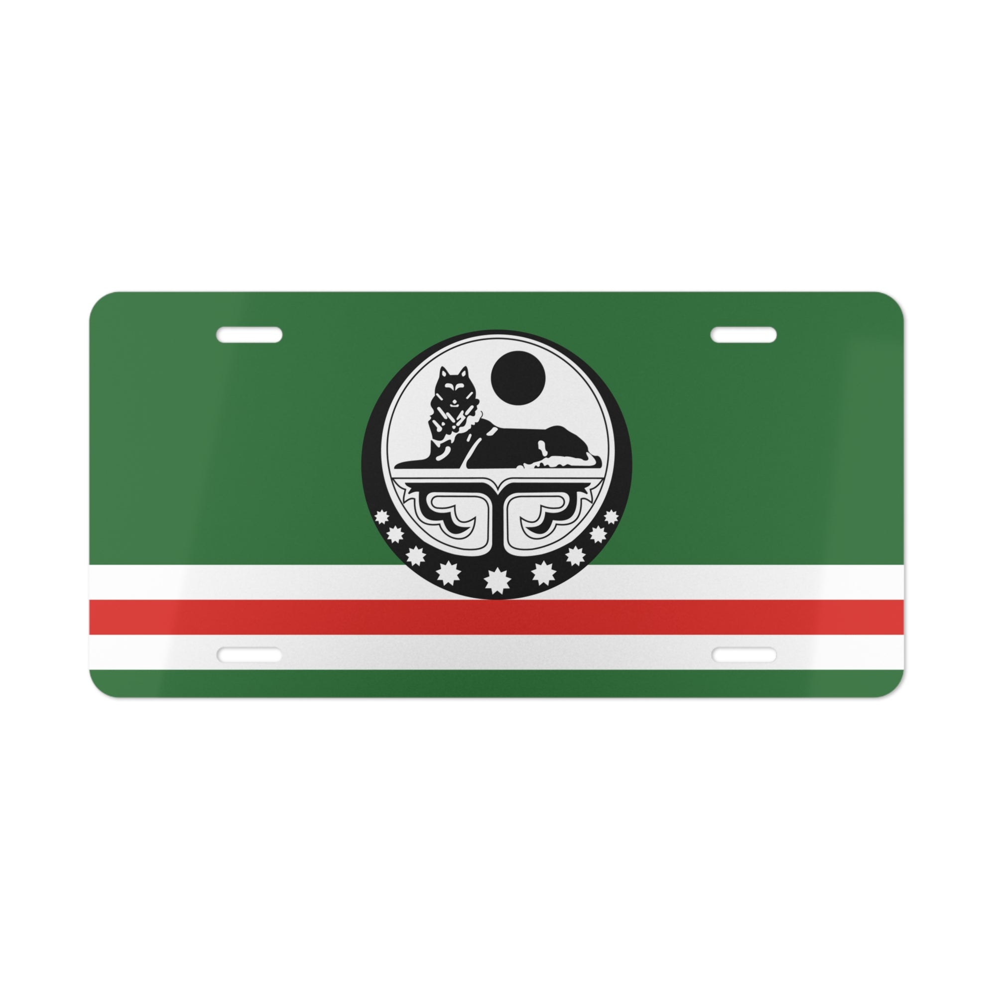 Ichkeria Chechnya Flag Vanity Plate