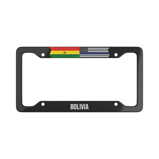 Bolivia Support Police Premium License Plate Frame