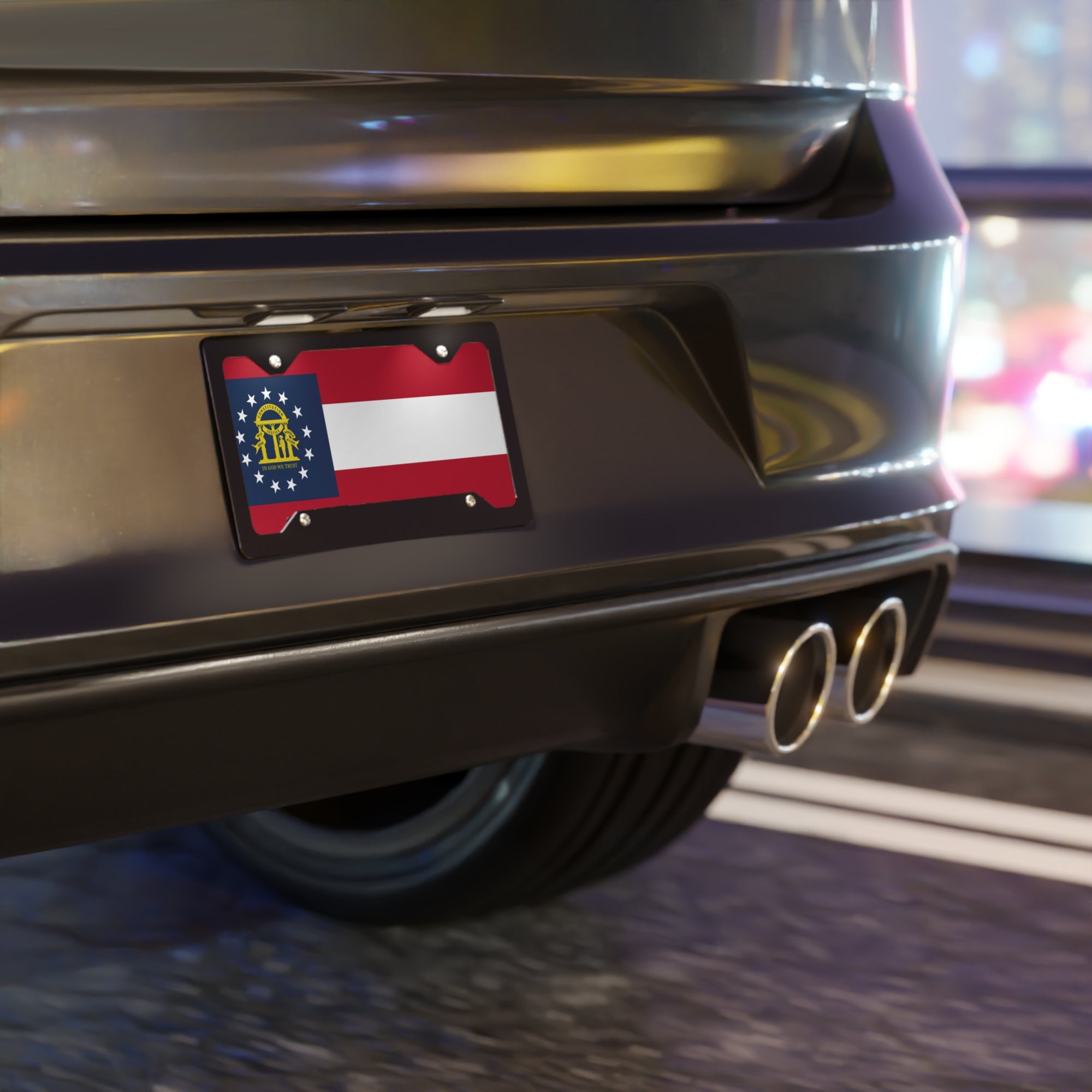 Georgia State Flag, USA Vanity Plate