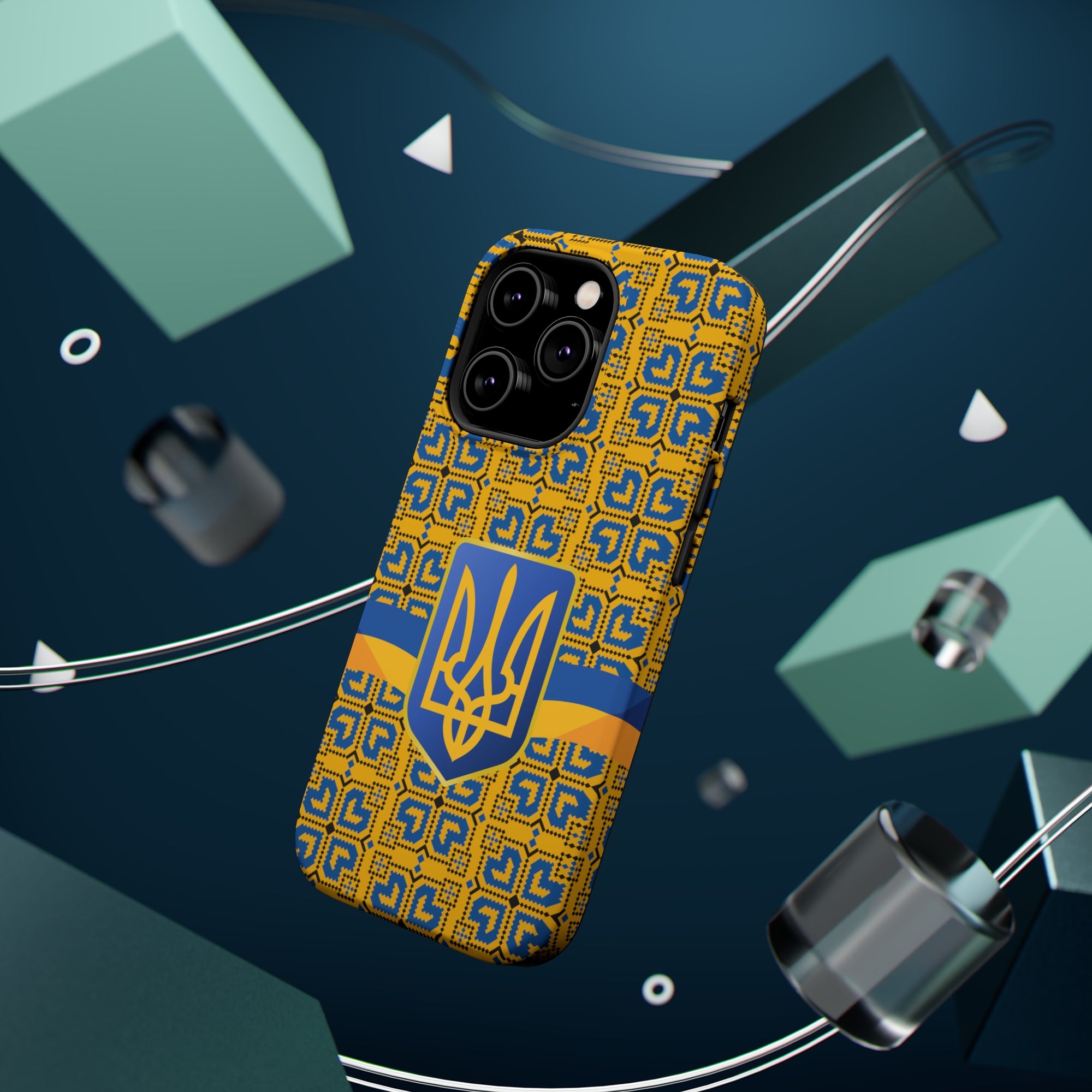 Ukraine Flag Emblem MagSafe Tough Cases