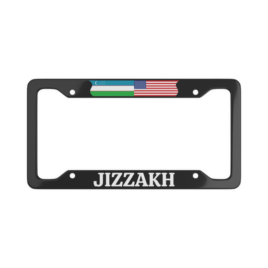 JIZZAKH Uzbekistan with flag License Plate Frame