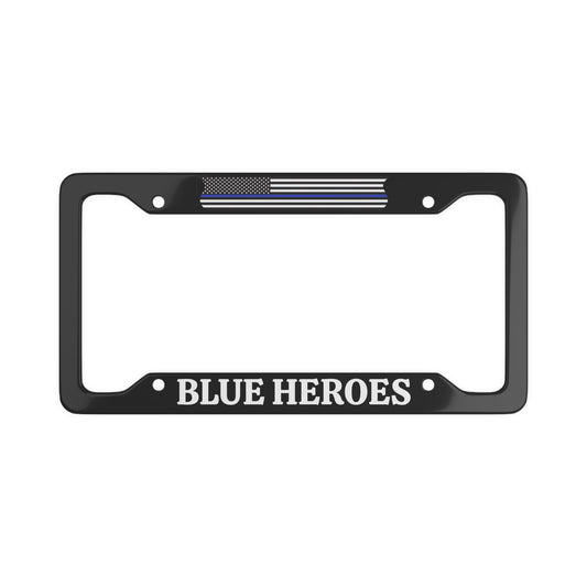 Blue Heroes US Law Enforcement Appreciation License Plate Frame